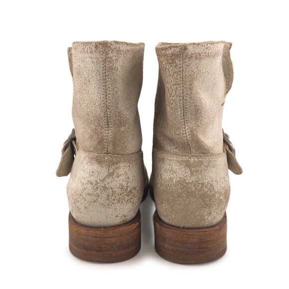 Frye Veronica Distressed Leather Ankle Boots 9 B - Picture 6 of 13